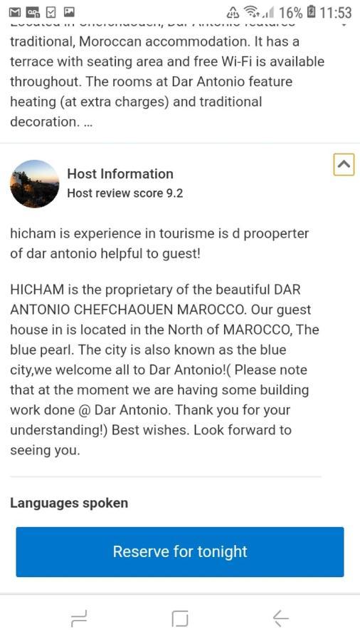 Dar Antonio Hotel Chefchaouen Exterior photo